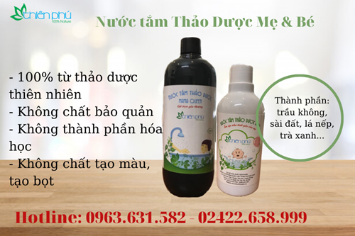  Bộ Nước tắm thảo dược cho mẹ và bé Thiên Phú hoàn toàn từ thảo dược tự nhiên